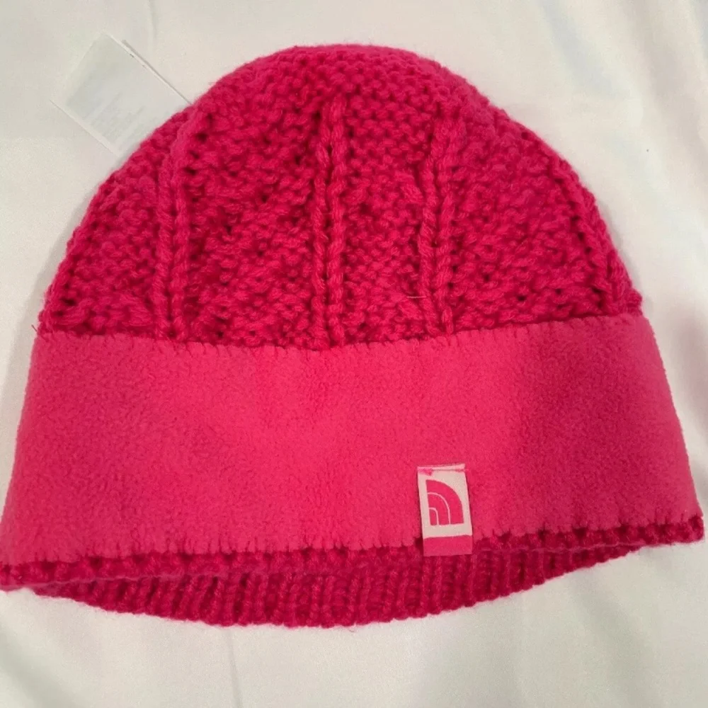 NWT The North Face Minna Cable Knit Beanie Petticoat Pink [ Youth‎ Medium ]